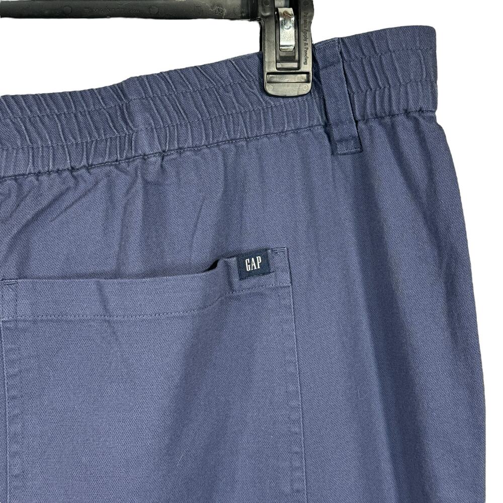 GAP XX-Large Twill Jogger Pants Pockets Zip-Fly Cuffed Hi-Rise Blue Indigo New - Picture 6 of 10